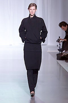 black fitted top and skirt