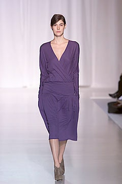 fitted purple jersey dress