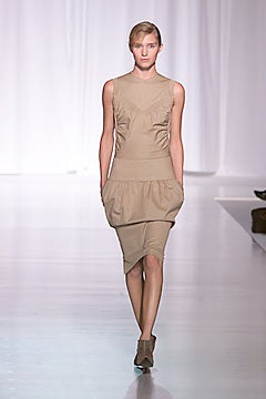 beige fitted sleeveless dress