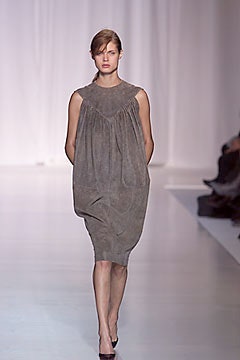 gray silk sleeveless dress