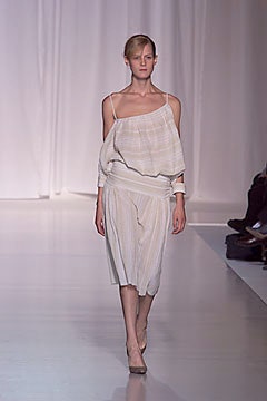 white pleated top and skirt