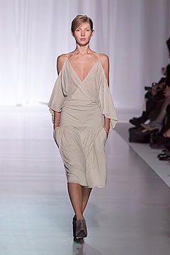 beige silk sleeveless dress