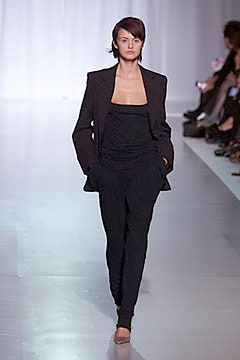 black tailored blazer with fitted top