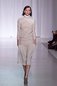 beige fitted knit dress