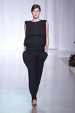 black relaxed top and pants