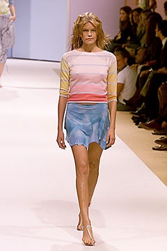 striped fitted top with fringed skirt