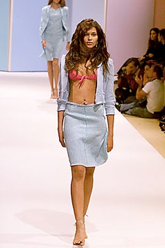 blue denim jacket with pink top