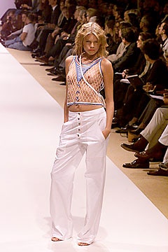 white fitted top and relaxed pants