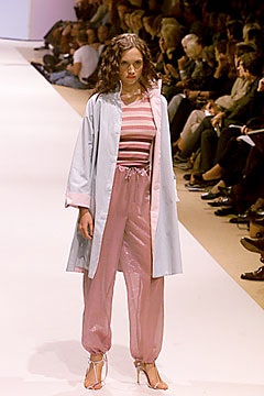 blue coat with pink outfit