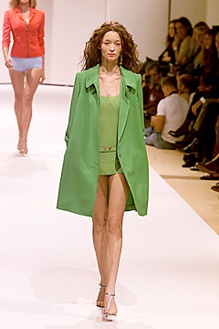 green coat and dress