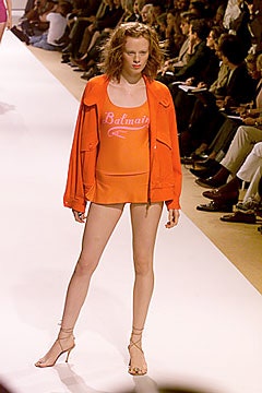 orange oversized jacket and tank-top