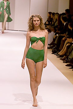 green cutout bikini