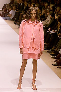 pink fitted jacket and dress