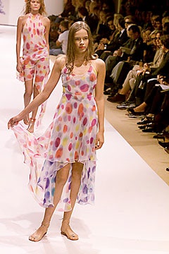white multi-colored chiffon dress
