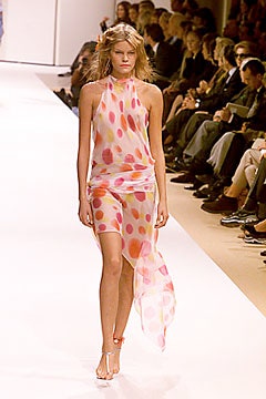 sheer polka-dot mini dress