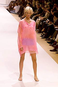 sheer pink orange dress