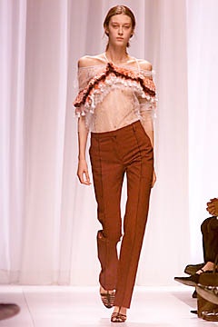 white silk sleeveless off-shoulder fitted ruffled sheer top