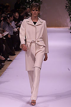 white fitted coat and pants