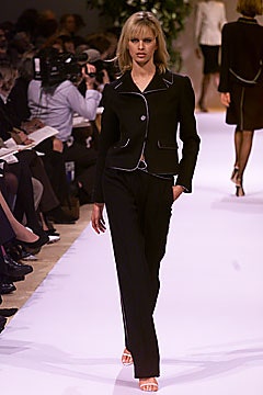 black tailored blazer and pants