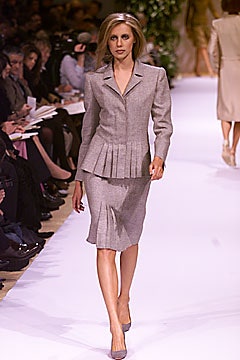 fitted gray wool suit