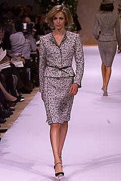 gray tweed tailored suit
