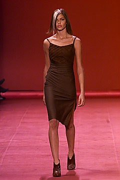 brown silk sleeveless dress