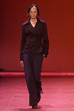 black tailored blazer and pants