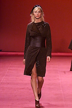 brown silk fitted dress