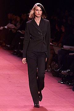 black tailored blazer and pants