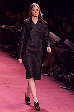 black silk long-sleeve dress