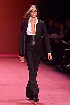 black tailored blazer with white shirt