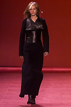 black leather fitted dress