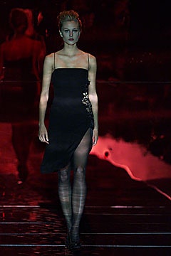 black silk sleeveless dress