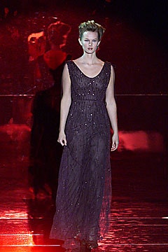 black silk sleeveless gown