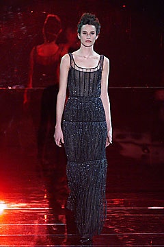 black silk sleeveless gown