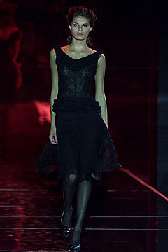 black lace fitted dress