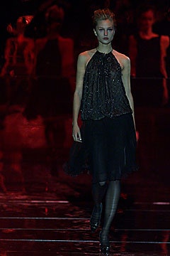 black silk sleeveless dress