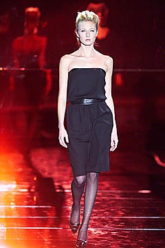 black silk strapless dress