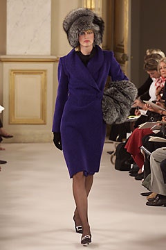 blue wool fitted dress