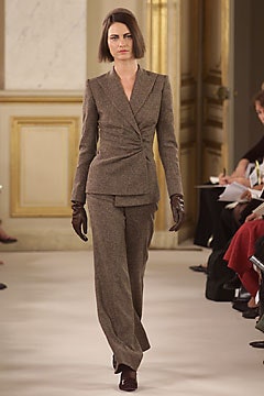 brown tweed tailored suit