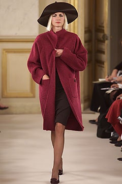 oversized red wool coat