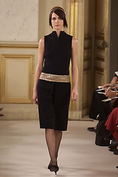 black fitted top and pants