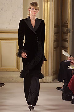 black velvet fitted blazer and pants