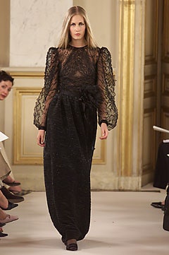 black silk fitted gown