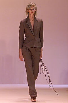 brown tailored suit