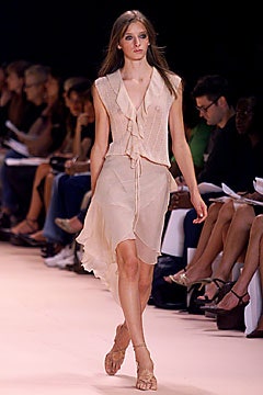 beige silk sleeveless dress