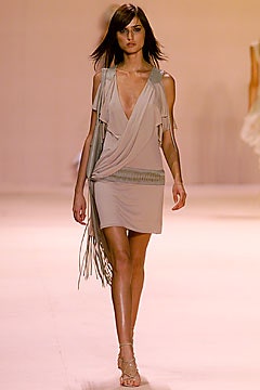 beige silk sleeveless dress