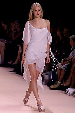 white silk draped midi dress