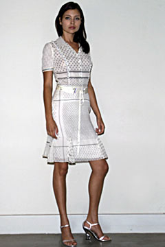 white fitted collared mini dress