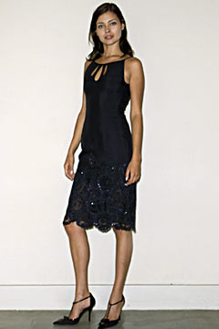 black silk sleeveless dress